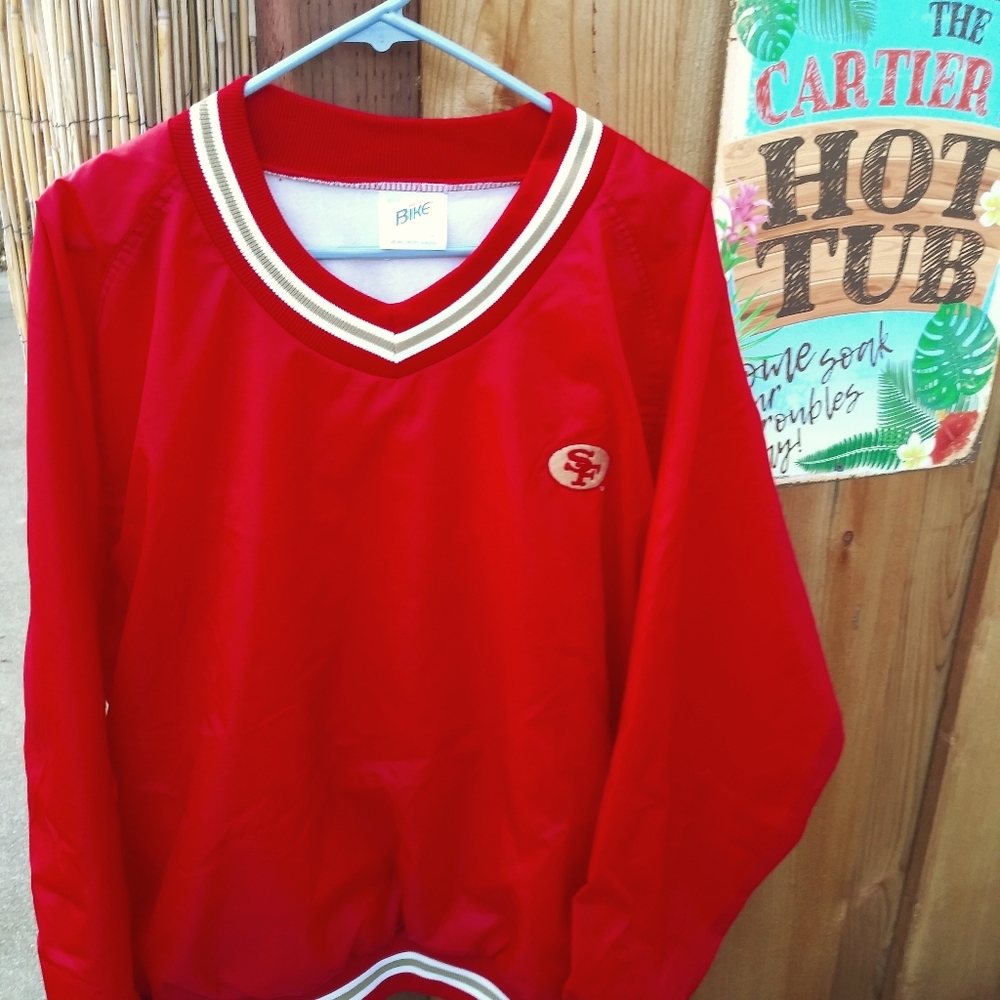 Vtg BIKE SF 49ers Pullover Windbreaker Made in USA